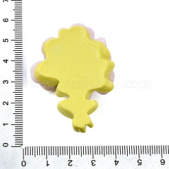 オペーク樹脂カボション  バラの花束  ミックスカラー  50x37.5x14.5~15mm&nbsp;RE-CBA6D7B-01