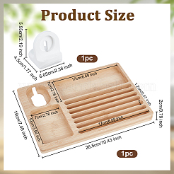 Silicone Watch Display Stands and Bamboo Watch Strap Organizer Tray&nbsp;ODIS-OC0001-85
