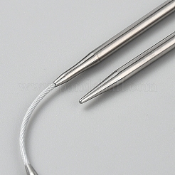 ステンレス製縫い針3本  人形編みやセーターに使用  ステンレス鋼色  240mm  ピン：4.5mm&nbsp;FIND-WH0400-26P-06