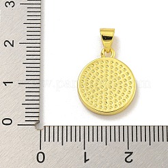 Rack Plating Brass Pave Nature Shell Cross Pendants&nbsp;KK-C074-34G