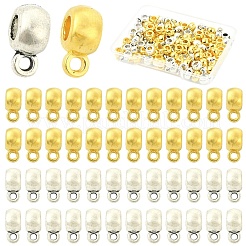 100Pcs 2 Colors Tibetan Style Tube Bails&nbsp;TIBE-YW0001-90