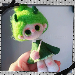 18個 6色 DIY ウールロービング  ニードルフェルト用品  ミックスカラー  150~180x60~65x1.5~2.5mm  3個/カラー&nbsp;DIY-SP0005-80A
