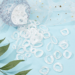 100Pcs 5 Style Transparent Acrylic Linking Rings&nbsp;PACR-PH0001-03