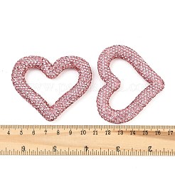 Handmade Polymer Clay Rhinestone Linking Rings&nbsp;CLAY-H009-04D