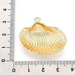 合金ペンダント  シェル形状  ゴールドカラー  27.5x33x7.5mm  穴：1.8mm&nbsp;FIND-N010-19G