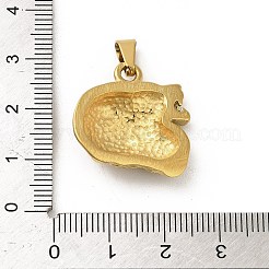 304ステンレスペンダント  ライオン  イオンプレーティング（ip）  ゴールドカラー  21.5x22x6mm  穴：6x3mm&nbsp;STAS-P400-02A-G