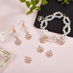 真鍮製マイクロパヴェキュービックジルコニアペンダント  蜂と八角形  18KGP本金メッキ  19x16x3.5mm  穴：1.8mm  8個/箱&nbsp;FIND-SZ0002-62