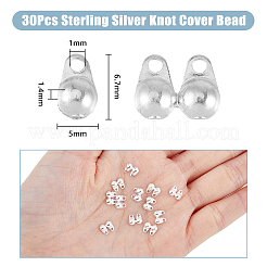 30Pcs 925 Sterling Silver Bead Tips&nbsp;STER-DC0001-19