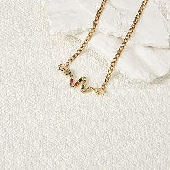 5Pcs Brass Micro Pave Cubic Zirconia Links Connectors&nbsp;ZIRC-SZ0002-80G
