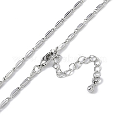 Rack Plating Brass Oval Link Chain Necklaces for Women&nbsp;NJEW-K382-16A-P