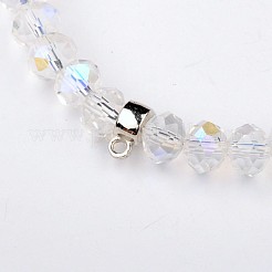 Glass Rondelle Bead Stretch Bracelets&nbsp;BJEW-JB01551-04