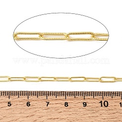 Textured Brass Paperclip Chains&nbsp;KK-Z160-03G