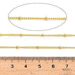304 ステンレススチール ロンデル ビーズ サテライト チェーン  ハンダ付け  スプールで  ゴールドカラー  2x1.5x0.8mm 10m /ロール&nbsp;CHS-G040-03G