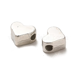 CCBプラスチックビーズ  ハート  プラチナ  5.5x7x3.5mm  穴：1.8mm&nbsp;LS-X-CCB-A001-07P