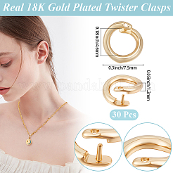 Brass Snap Clasps&nbsp;KK-BBC0021-49G