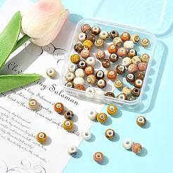68Pcs 9 Colors Handmade Porcelain Beads&nbsp;PORC-FS0001-23B