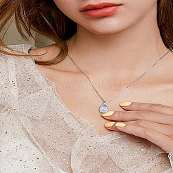20個の合金ペンダント  キュービックジルコニア付き  ティアドロップチャーム  プラチナ  13x8x6mm  穴：1mm&nbsp;ZIRC-LP0001-11P