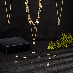 32Pcs 16 Style Brass Micro Pave Cubic Zirconia Pendants&nbsp;KK-PH0001-80