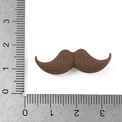 シリコンビーズ  口ひげ  コーヒー  10x29x7.5mm  穴：2mm&nbsp;SIL-I013-03B