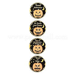 ハロウィン粘着紙ギフトタグステッカー  カボチャとフラットラウンド  ブラック  2.5cm  500PCS /ロールについて&nbsp;DIY-I054-02