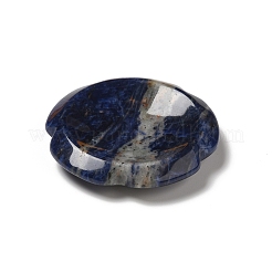 天然ソーダライトの心配石  花の形  37.5~38x38x7~7.5mm&nbsp;G-E586-01O