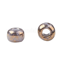 TOHOラウンドシードビーズ  日本製シードビーズ  （1700)金メッキ大理石白  11/0  2.2mm  穴：0.8mm  約1110個/10g&nbsp;X-SEED-TR11-1700