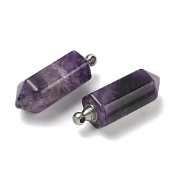 Natural Amethyst Perfume Bottle Pendants&nbsp;G-H332-09P-03