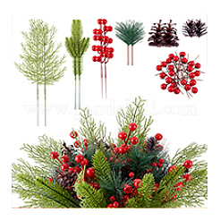 160Pcs Resin & Pvc Artificial Pine Needle Branches&nbsp;FIND-PH0025-62
