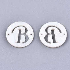 Natural Freshwater Shell Links Connectors&nbsp;LS-X-SHEL-S276-120B