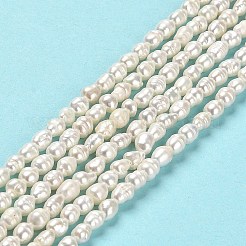 天然養殖淡水パールビーズ連売り  ライス  グレードA +  オールドローズ  4~4.5x3~3.5mm  穴：0.5mm  約80~81個/連  13.78''（35センチメートル）&nbsp;PEAR-E016-144