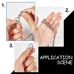 8Pcs Aluminium Alloy Double Gated Carabiner S-Hook Clasps&nbsp;FIND-WR0007-80