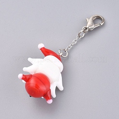 Christmas Handmade Lampwork Big Pendants&nbsp;LAMP-G141-12P