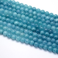 天然石クォーツビーズ連売り  染め  ラウンド  6mm  穴：1mm  約60~62個/連  14.5~15インチ&nbsp;X-G-O047-07-6mm