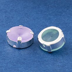 ラインストーンを丸い形で縫います  フロストK9ガラスラインストーン  マルチ連リンク  真鍮パーツ  銀  15x8mm&nbsp;GLAA-K069-03B-S