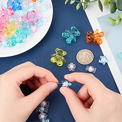350Pcs 15 Style Transparent Acrylic Beads&nbsp;MACR-PH0001-52