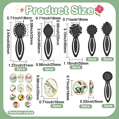 DIY Oval & Flat Round with Flower Bookmark Making Kits&nbsp;DIY-SC0032-06