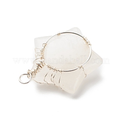 Natural Quartz Crystal Pendants&nbsp;PALLOY-JF01635-02