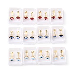 304 Stainless Steel Evil Eye Earlobe Plugs&nbsp;EJEW-H105-12