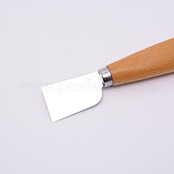 ステンレスレザースカイビングナイフ  レザークラフトツール  ステンレス鋼色  16x3.7x3.3cm&nbsp;TOOL-WH0129-65P
