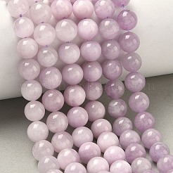 天然石クンツァイトビーズ連売り  ラウンド  8mm  穴：1mm  約46~49個/連  15.35~15.75''（39~40センチメートル）&nbsp;G-H313-01B-8mm