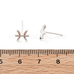 925 Sterling Silver Stud Earrings&nbsp;EJEW-K303-01S-12