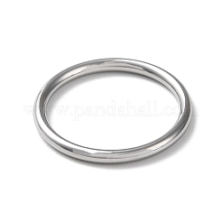 変色しない304ステンレススチール製シンプルプレーンバンド指輪、女性・男性用  ステンレス鋼色  1.7mm  内径：usサイズ6（16.5mm）&nbsp;RJEW-F152-01C-P
