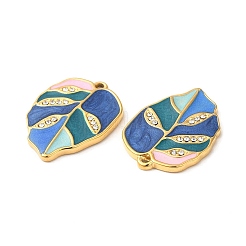 Real 18K Gold Plated 304 Stainless Steel Rhinestone Pendants&nbsp;STAS-A084-31G-01