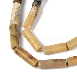 天然黄龍翡翠のビーズ連売り  コラム  5~13x4mm  穴：1mm  約29~30個/連  14.96~15.16''（38~38.5センチメートル）&nbsp;G-T141-75