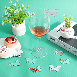 Acrylic Mirror Wine Glass Charms&nbsp;AJEW-SC0002-52