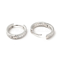Clear Cubic Zirconia Hinged Hoop Earrings&nbsp;EJEW-F288-09P