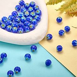Handmade Millefiori Lampwork Beads&nbsp;LAMP-SZ0001-71E-02