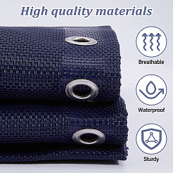 プラスチック製の椅子の布  ラウンジチェアの布張り交換用品  ロープ付き  ブラック  1590x425x2~4mm  穴：8.5mm&nbsp;AJEW-WH0031-62B