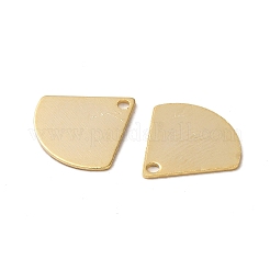 真鍮チャーム  カドミウムフリー＆鉛フリー  ファンチャーム  24KGP本金メッキ  12x13x0.5mm  穴：1.2mm&nbsp;X-KK-P259-08G