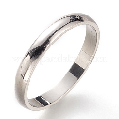Non-Tarnish 304 Stainless Steel Plain Band Rings&nbsp;LS-RJEW-B0006-7-03P